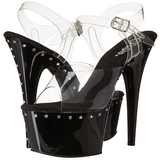Sort 18 cm Pleaser ADORE-708LS H�je H�le Plateau