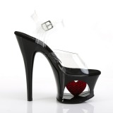 Sort 18 cm Pleaser MOON-708HRS H�je H�le Plateau