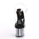 Sort 18 cm SKY-308GF glitter plateau sandaler sko