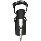 Sort 19 cm BONDGIRL-712 plateau sko med pistol h�le