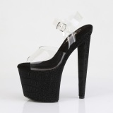 Sort 20 cm RAZZLE-808WR h�jh�lede sandaler - pole dance sandaler