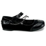 Sort DAISY-07 gothic ballerina sko med flade hæle