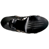 Sort Kunstl�der 10 cm DREAM-438 store st�rrelser ankelst�vler dame
