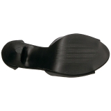 Sort Kunstl�der 12,5 cm EVE-02 store st�rrelser sandaler dame