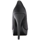 Sort Kunstl�der 13,5 cm CHLOE-01 store st�rrelser pumps sko