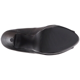 Sort Kunstl�der 13,5 cm CHLOE-01 store st�rrelser pumps sko