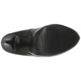Sort Kunstlder 13,5 cm CHLOE-02 store strrelser pumps sko