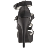 Sort Kunstlder 14,5 cm Burlesque TEEZE-42W high heels brede fdder til mnd