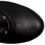 Sort Kunstlæder 18 cm ADORE-3028 Overknee støvler med høj hæl