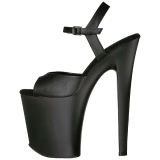 Sort Kunstl�der 20 cm Pleaser XTREME-809 H�je H�le Plateau