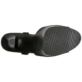 Sort Kunstl�der 20 cm Pleaser XTREME-809 H�je H�le Plateau