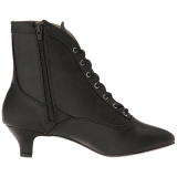 Sort Kunstl�der 5 cm FAB-1005 store st�rrelser ankelst�vler dame