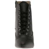 Sort Kunstl�der 5 cm FAB-1005 store st�rrelser ankelst�vler dame