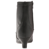 Sort Kunstl�der 5 cm FAB-1005 store st�rrelser ankelst�vler dame