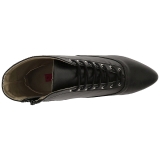 Sort Kunstl�der 5 cm FAB-1005 store st�rrelser ankelst�vler dame