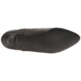 Sort Kunstl�der 5 cm FAB-1005 store st�rrelser ankelst�vler dame