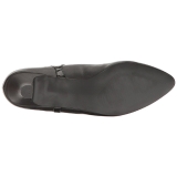 Sort Kunstl�der 5 cm FAB-425 store st�rrelser pumps sko