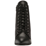 Sort Kunstl�der 7,5 cm DIVINE-1020 store st�rrelser ankelst�vler dame