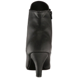 Sort Kunstl�der 7,5 cm DIVINE-1020 store st�rrelser ankelst�vler dame