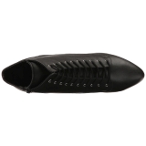Sort Kunstl�der 7,5 cm DIVINE-1020 store st�rrelser ankelst�vler dame