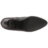 Sort Kunstl�der 7,5 cm DIVINE-1050 store st�rrelser ankelst�vler dame