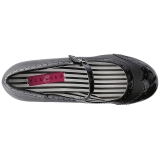 Sort Kunstl�der 7,5 cm JENNA-06 store st�rrelser pumps sko