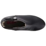 Sort Kunstl�der 7,5 cm KIMBERLY-102 store st�rrelser ankelst�vler dame