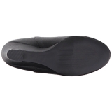 Sort Kunstl�der 7,5 cm KIMBERLY-102 store st�rrelser ankelst�vler dame