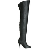 Sort L�der 10,5 cm LEGEND-8868 overknee st�vler med h�l til M�nd