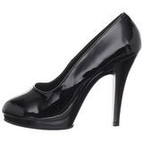 Sort Lak 11,5 cm FLAIR-480 dame pumps til m�nd