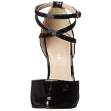 Sort Lak 13 cm AMUSE-25 H�je Pumps Damesko til M�nd