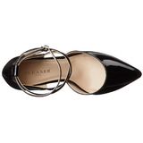 Sort Lak 13 cm AMUSE-25 H�je Pumps Damesko til M�nd