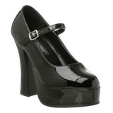 Sort Lak 13 cm DOLLY-50 H�je Pumps Damesko til M�nd