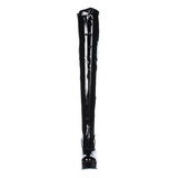 Sort Lak 13 cm ELECTRA-3000Z overknee st�vler med h�l til M�nd