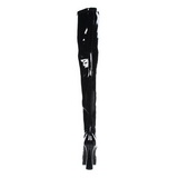 Sort Lak 13 cm ELECTRA-3000Z overknee st�vler med h�l til M�nd