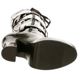 Sort Lak 13 cm ELECTRA-3028 overknee st�vler med h�l til M�nd