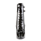 Sort Lak 15 cm DOMINA-1023 Dame Ankelst�vler til M�nd