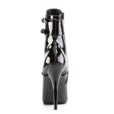 Sort Lak 15 cm DOMINA-1023 Dame Ankelst�vler til M�nd