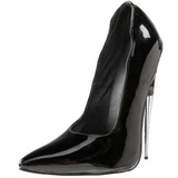 Sort Lak 15 cm SCREAM-01 Fetish H�je Pumps Kvinder H�le
