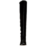 Sort Lak 8 cm GOGO-3000 overknee st�vler med h�l til M�nd