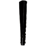 Sort Lak 8 cm GOGO-3000 overknee st�vler med h�l til M�nd
