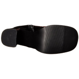 Sort Lak 8 cm GOGO-3000 overknee st�vler med h�l til M�nd