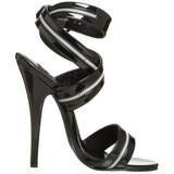 Sort Lakeret 15 cm DOMINA-119 High heels sandaler med hæl