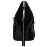 Sort Lakl�der 10 cm DREAM-428 store st�rrelser pumps sko
