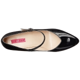 Sort Lakl�der 10 cm DREAM-428 store st�rrelser pumps sko