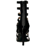 Sort Lakl�der 10 cm DREAM-438 store st�rrelser ankelst�vler dame