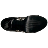 Sort Lakl�der 10 cm DREAM-438 store st�rrelser ankelst�vler dame