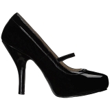 Sort Lakl�der 11,5 cm PINUP-01 store st�rrelser pumps sko