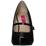 Sort Lakl�der 11,5 cm PINUP-01 store st�rrelser pumps sko