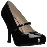 Sort Lakl�der 11,5 cm PINUP-01 store st�rrelser pumps sko